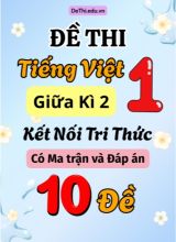 Đề thi môn Tiếng Việt Lớp 1 Giữa học kì 2 KNTT có Ma trận và Đáp án (10 Đề)